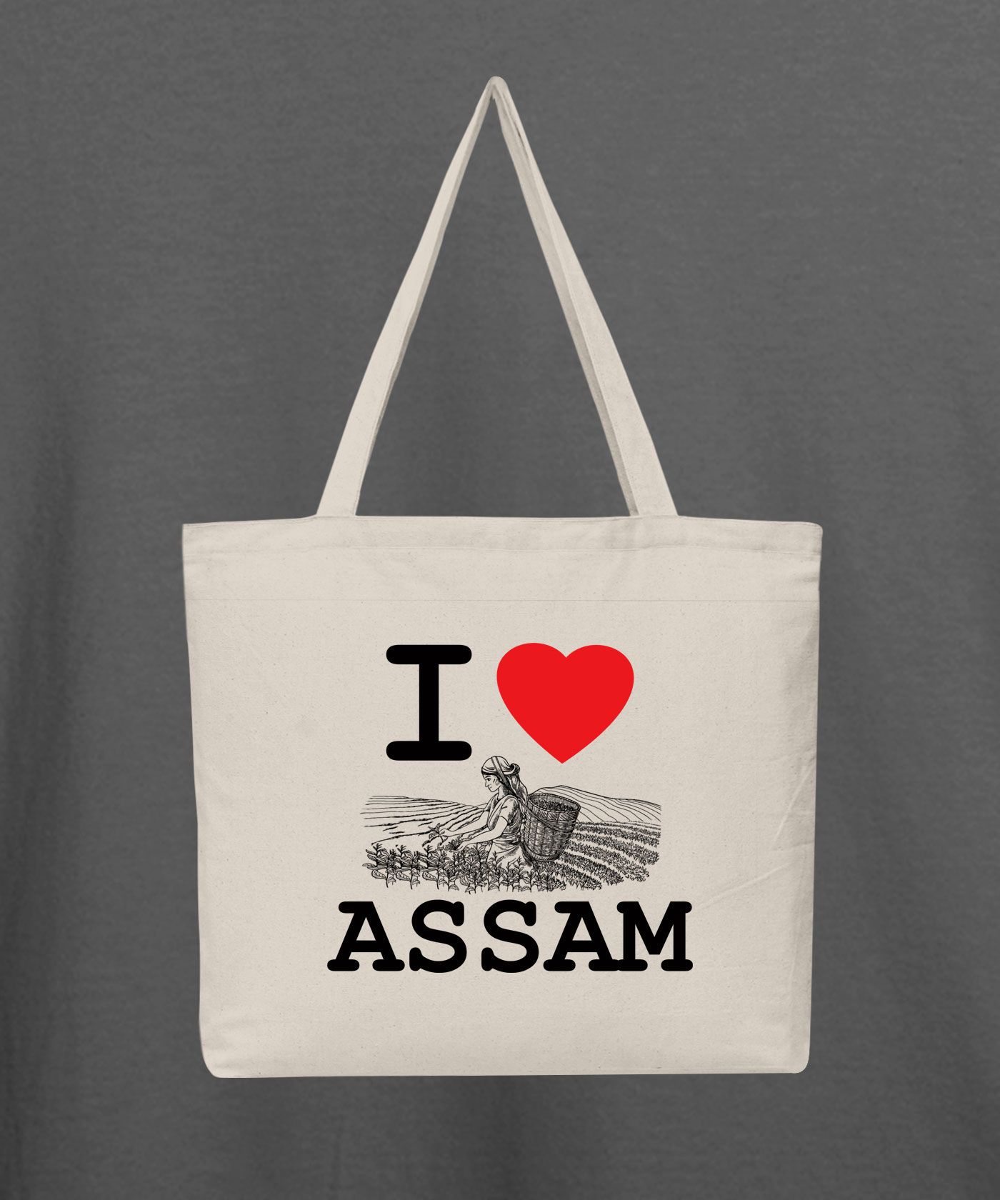 I Love Assam - Natural Tote Bag