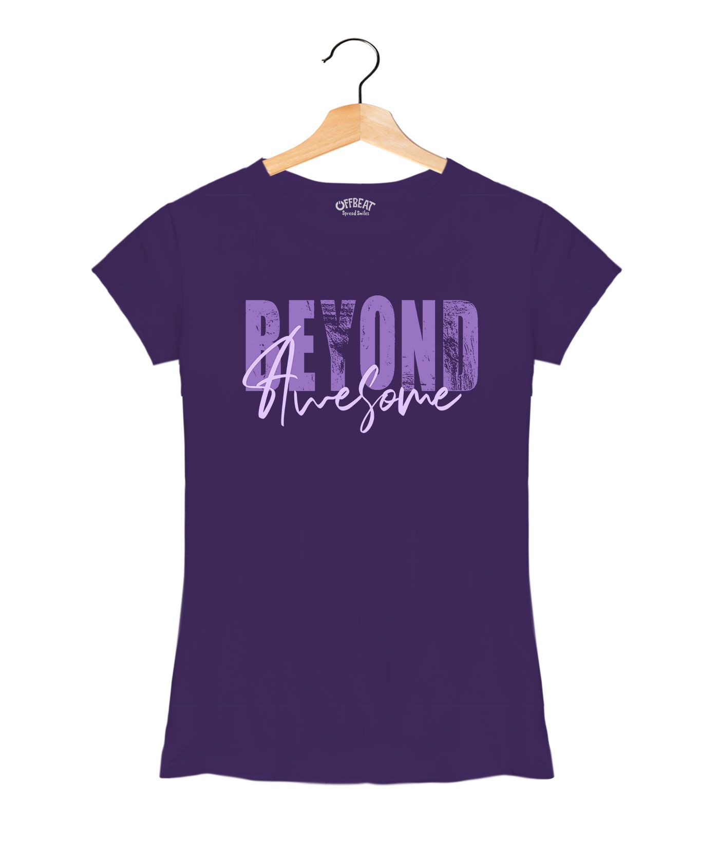 Beyond Awesome - Premium Round Neck Couple Tees in Cotton for Women - Violet