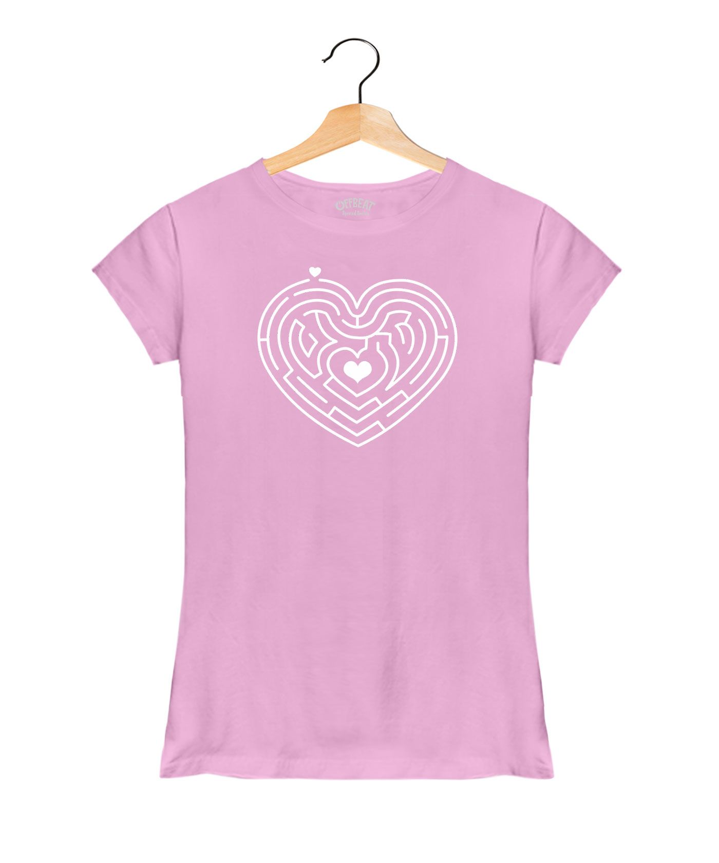 Love Route - Premium Round Neck Couple Tees in Cotton for Women - Orchid Purple 